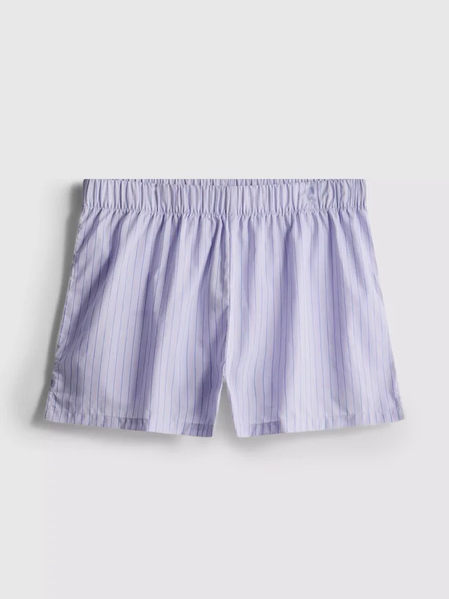 Printed cotton pajama shorts