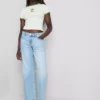 Printed cotton ringer baby tee