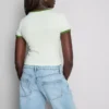 Printed cotton ringer baby tee