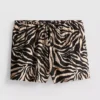 Printed crinkle textured shorts