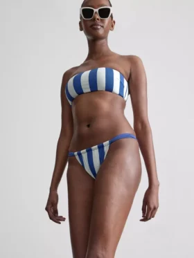 Printed curtain bikini bottoms