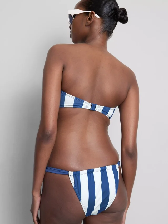 Printed curtain bikini bottoms