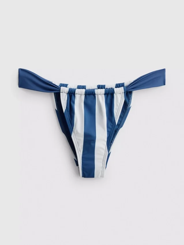 Printed curtain bikini bottoms