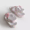 Printed double-buckle strap sandals
