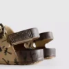 Printed double-buckle strap sandals