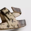Printed double-buckle strap sandals