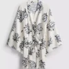 Printed midi robe