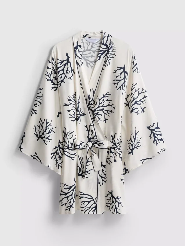 Printed midi robe