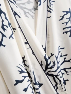 Printed midi robe