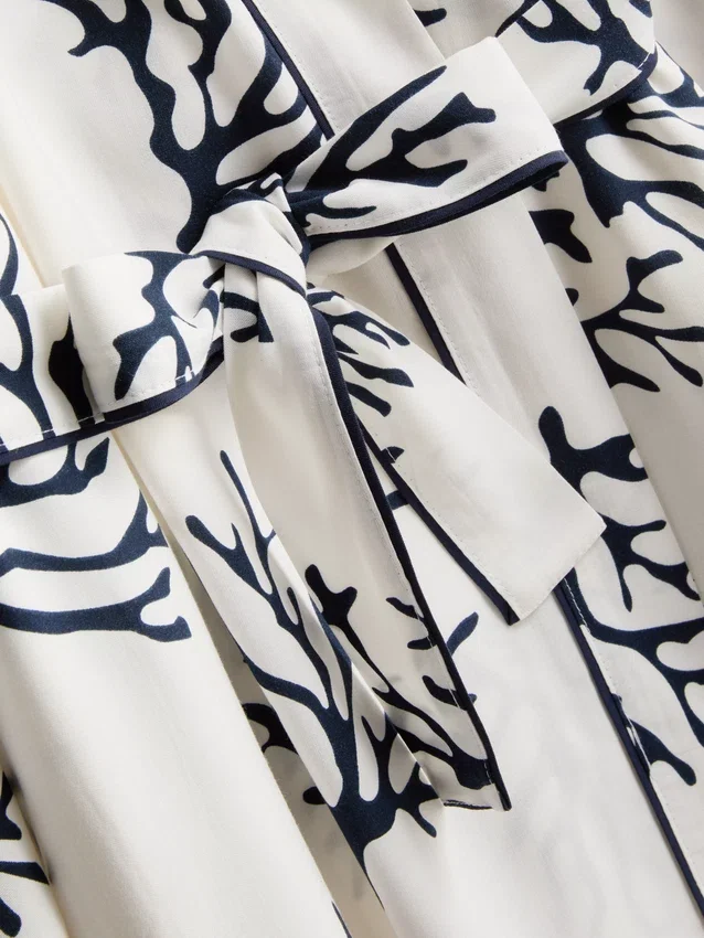 Printed midi robe