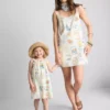 Printed mini shift dress