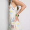 Printed mini shift dress