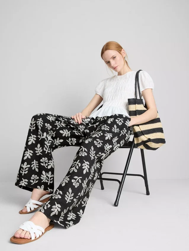 Printed palazzo pants