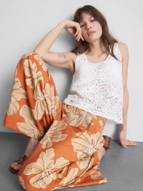 Printed palazzo pants