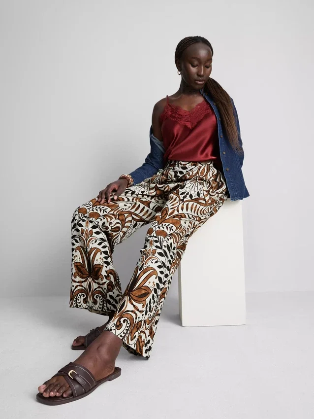 Printed palazzo pants