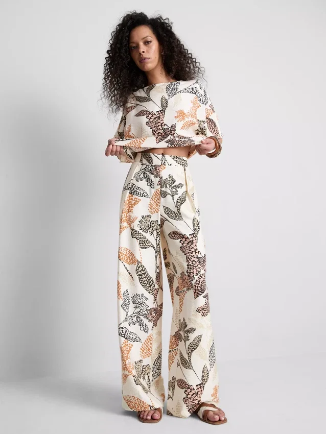 Printed palazzo pants