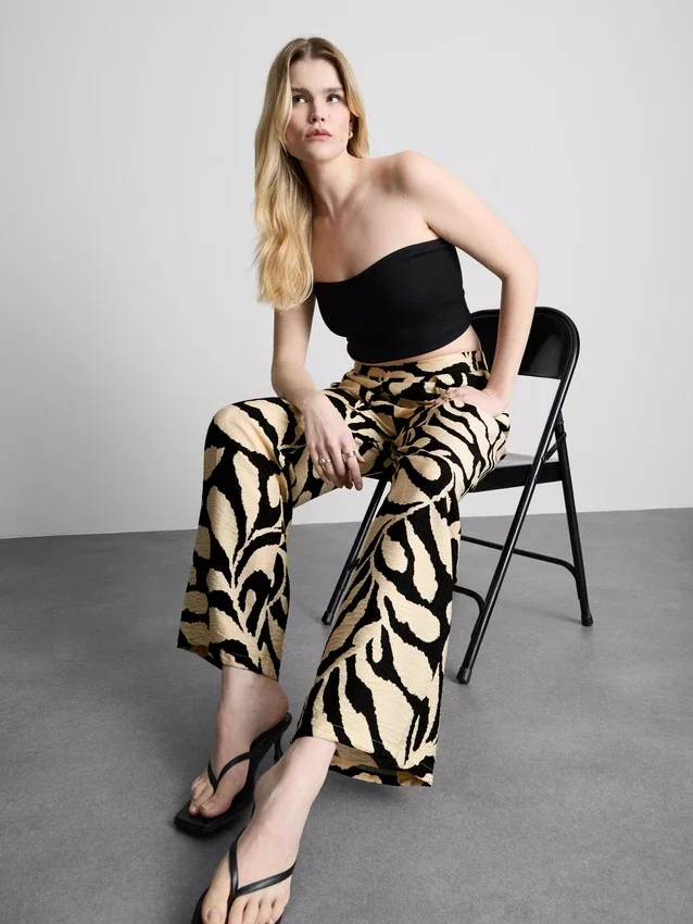 Printed palazzo pants