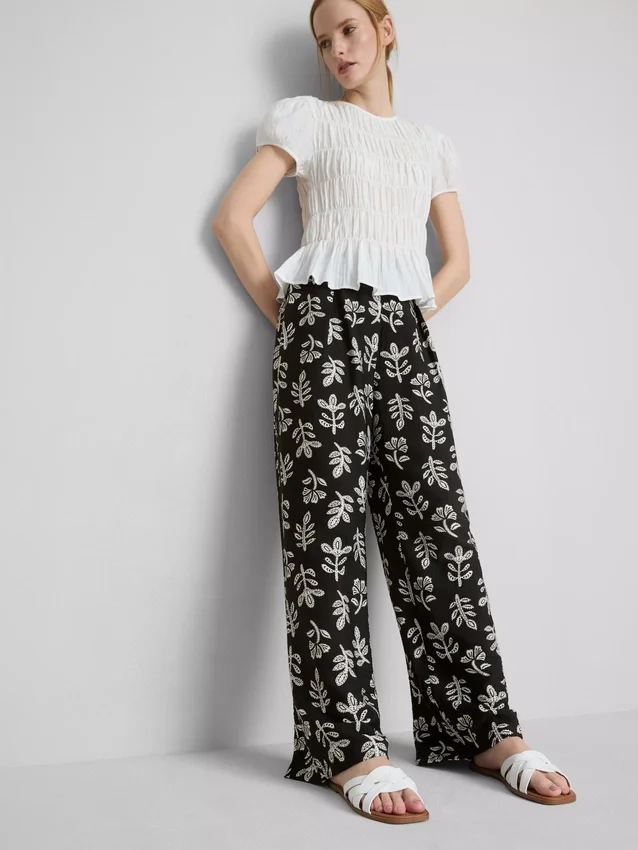 Printed palazzo pants