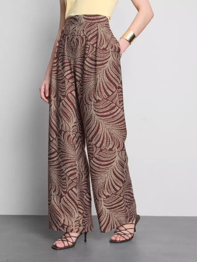 Printed palazzo pants