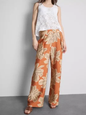 Printed palazzo pants