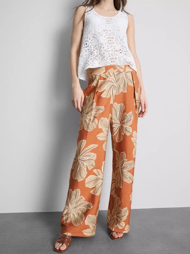 Printed palazzo pants