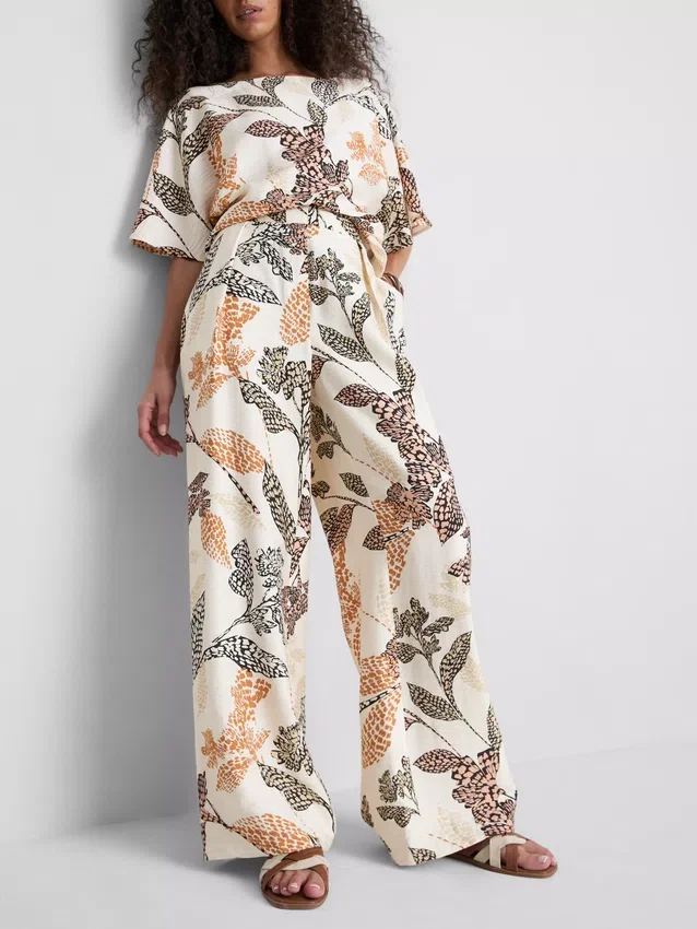Printed palazzo pants