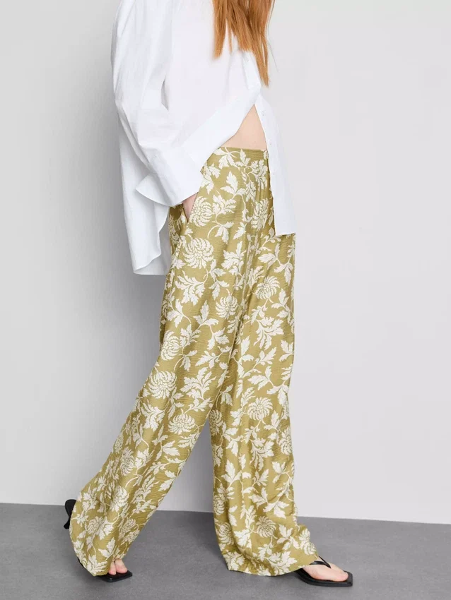 Printed palazzo pants