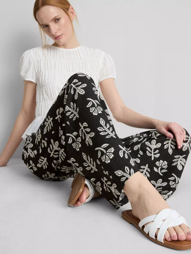 Printed palazzo pants