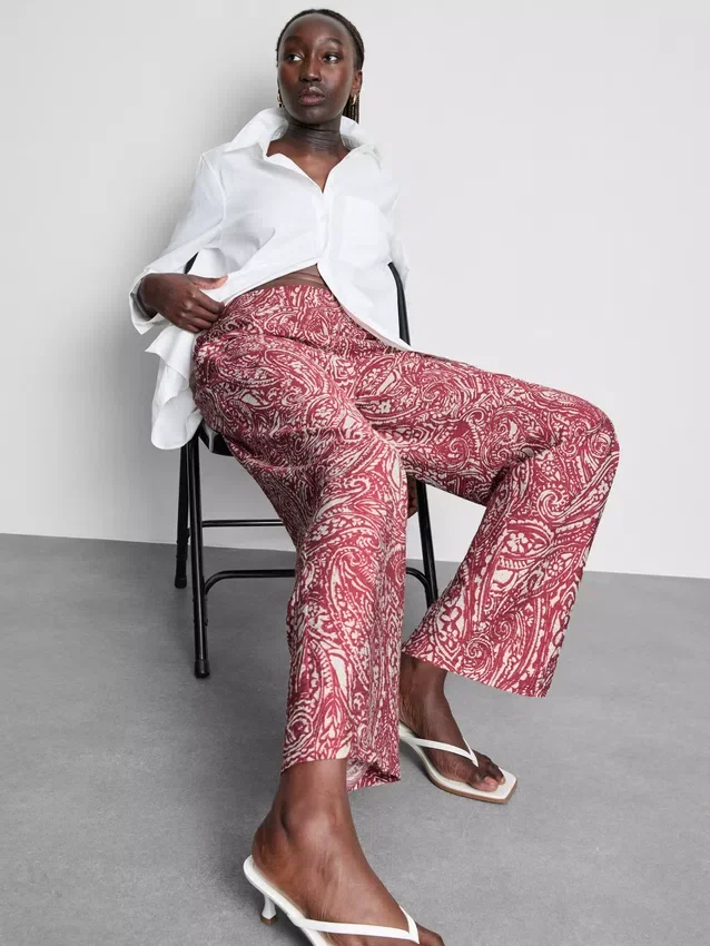 Printed palazzo pants