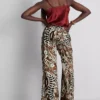 Printed palazzo pants