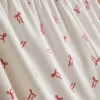 Printed ribbed pajama shorts