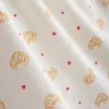 Printed ribbed pajama shorts