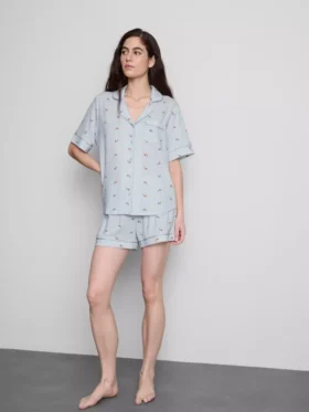 Printed short boyfriend pajamas