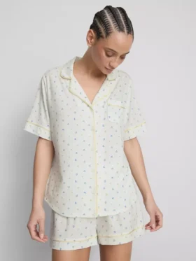 Printed short boyfriend pajamas