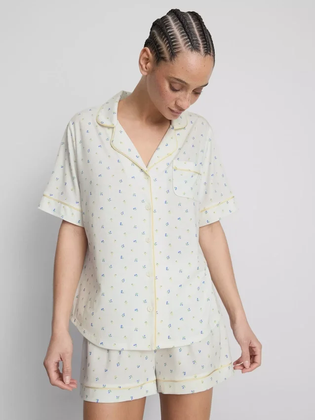Printed short boyfriend pajamas