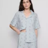 Printed short boyfriend pajamas