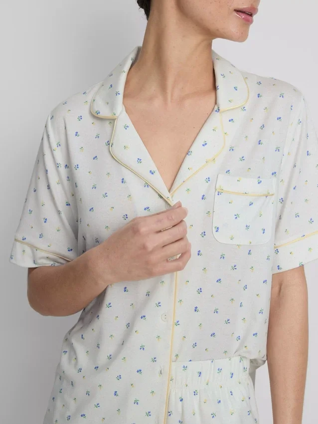 Printed short boyfriend pajamas