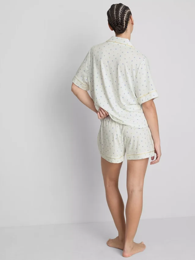 Printed short boyfriend pajamas