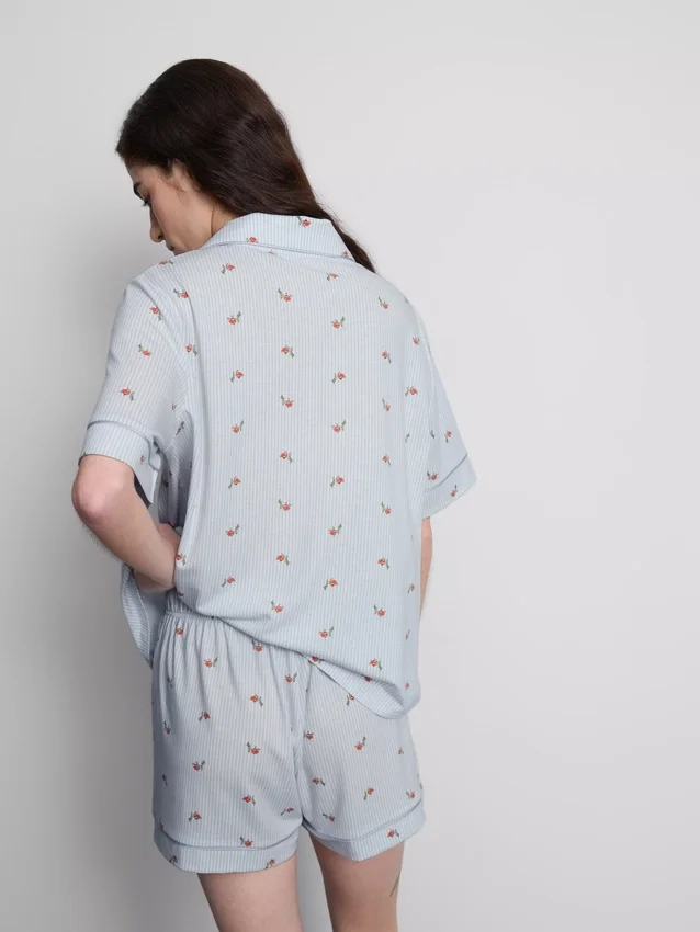 Printed short boyfriend pajamas