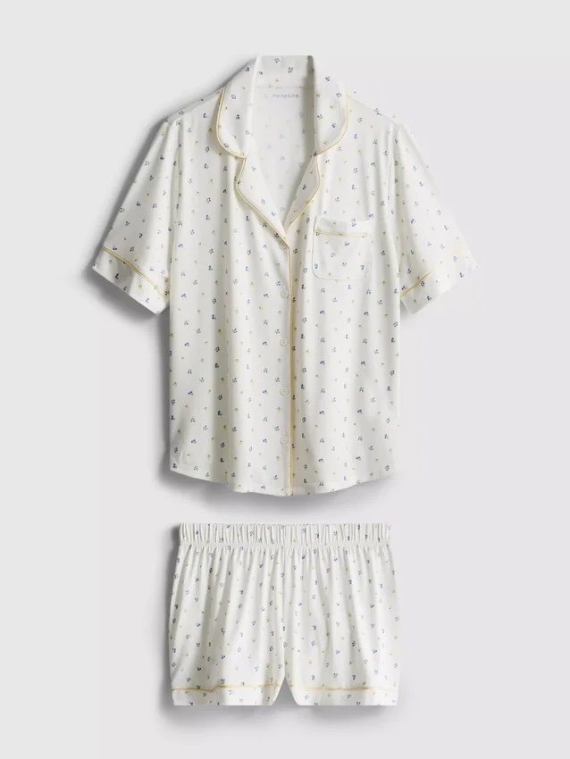 Printed short boyfriend pajamas