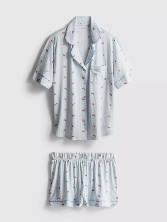 Printed short boyfriend pajamas
