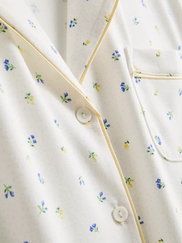 Printed short boyfriend pajamas