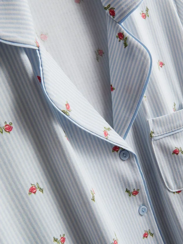 Printed short boyfriend pajamas
