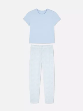Printed short-sleeve pajama set