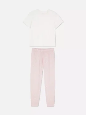 Printed short-sleeve pajama set