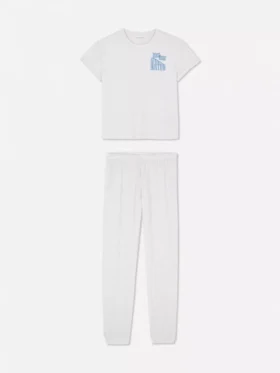 Printed short-sleeve pajama set