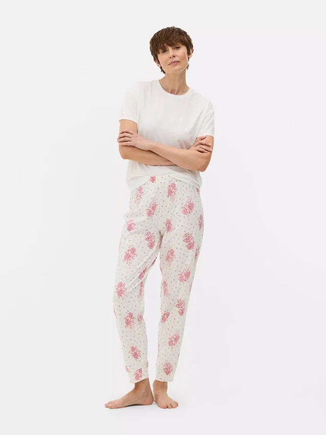 Printed short-sleeve pajama set