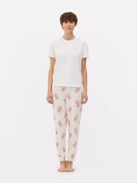 Printed short-sleeve pajama set