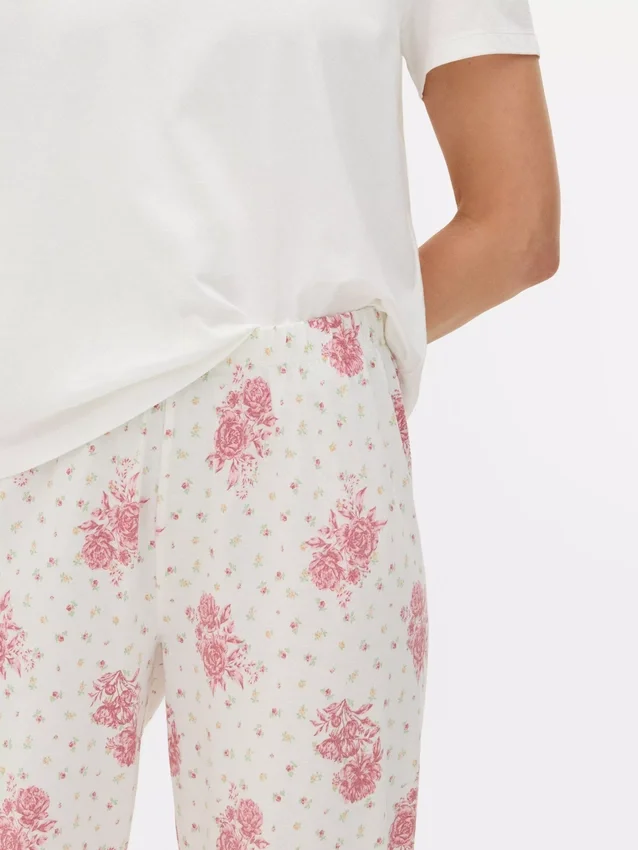 Printed short-sleeve pajama set