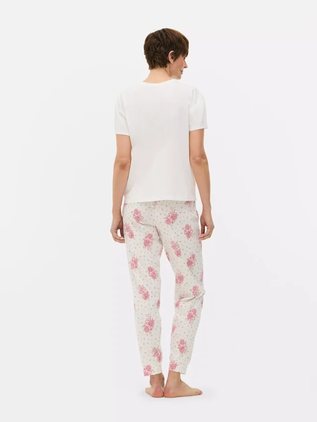 Printed short-sleeve pajama set